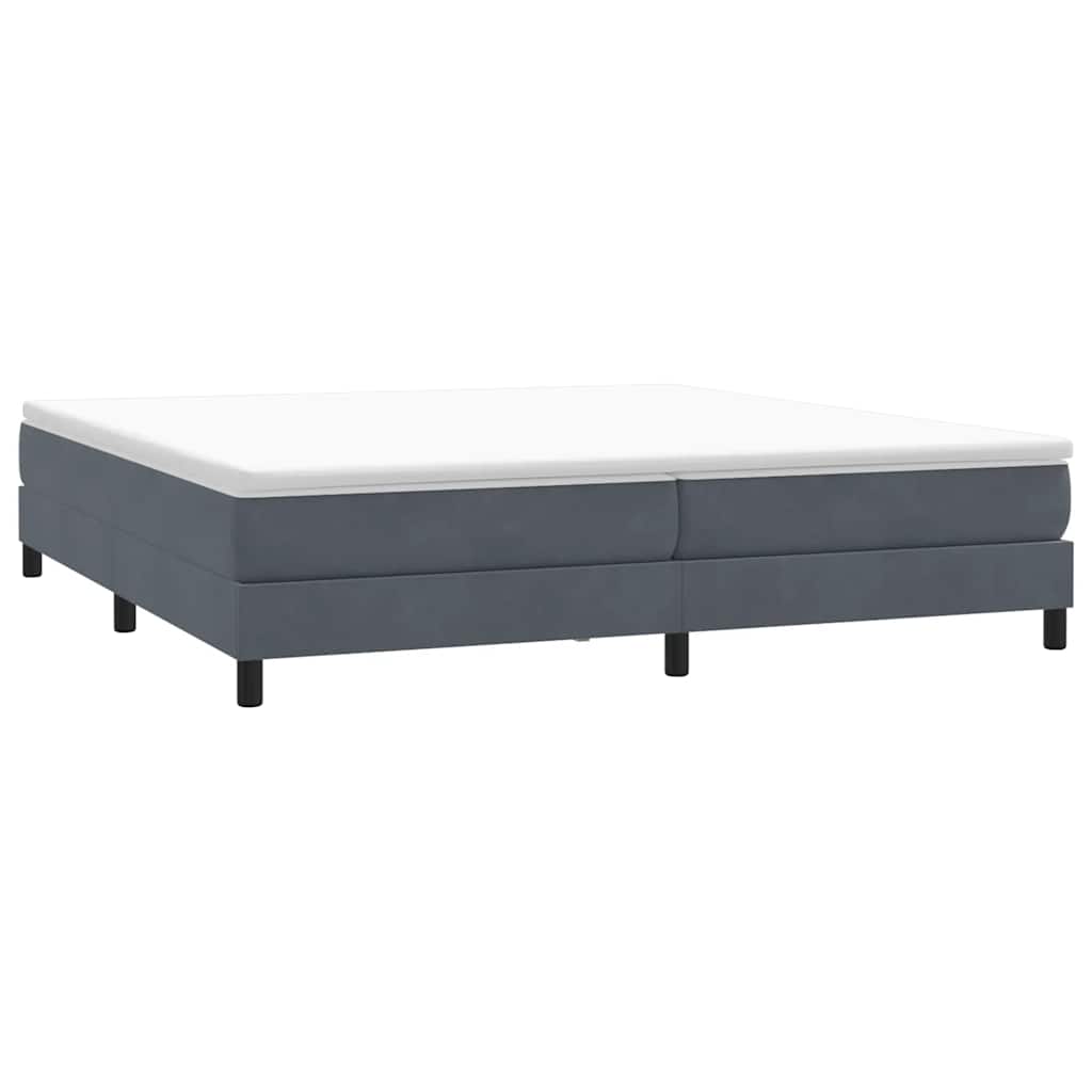 Łóżko Typu Box Spring Bez Materaca Ciemnoszary 200X220 Cm