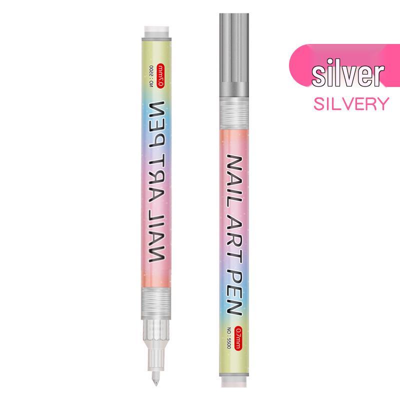 12-Color Acrylic Nail Art Marker Set - Quick-Drying, Nail Salon Painting & DIY Flower Liner Pen.