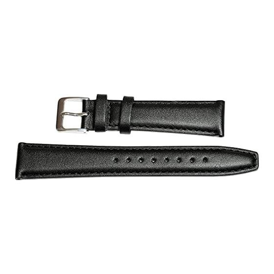 [Ремешок для часов Seiko 19 мм DXH4A Гладкая черная коровья кожа Мужской]