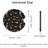 Car Coasters for Cup Holders, 2 Pack Anti Slip Universal Rubber Car Cup Coaster for Women Men, Car Interior Accessories - Black Gold Leopard Print