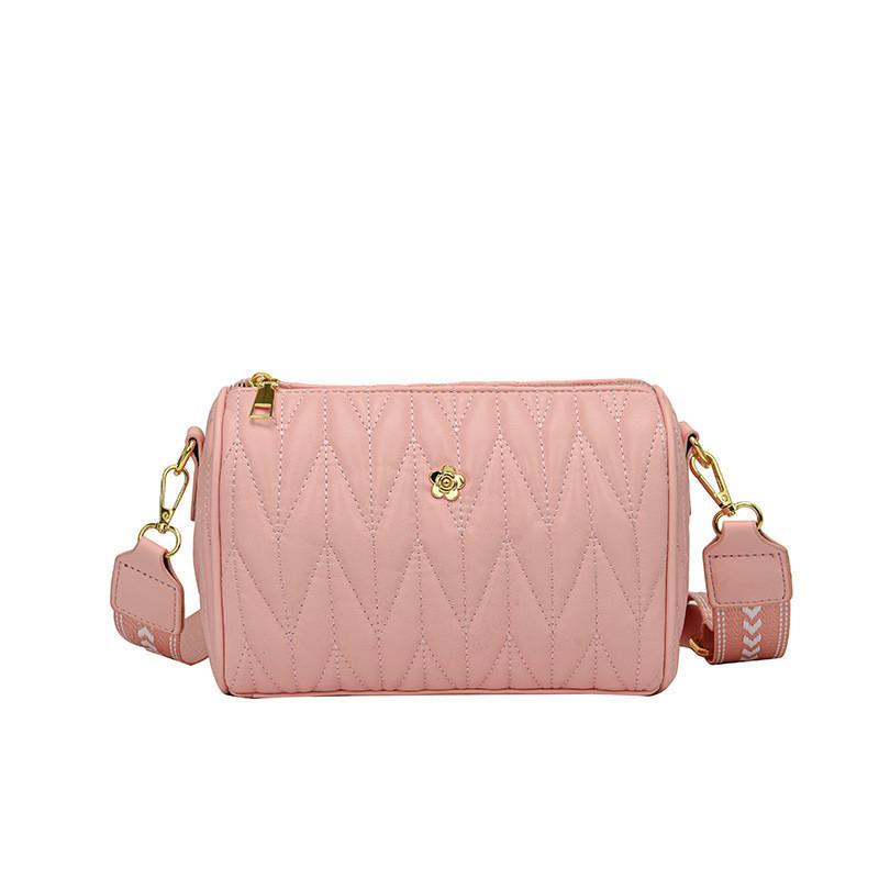 IELGY women's fashion trend embroidered thread messenger bag, casual one-shoulder simple pillow bag