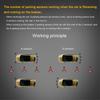 Car English Voice Broa ast Reverse Backup Parking Detector System with 4 Radar Sensor Black