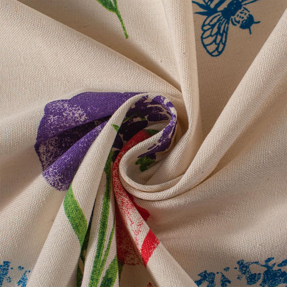 2024 Tulip Printed Short Curtains 3 Sizes Dustproof Skin-friendly Cotton Linen Curtain Wine Closet Curtain