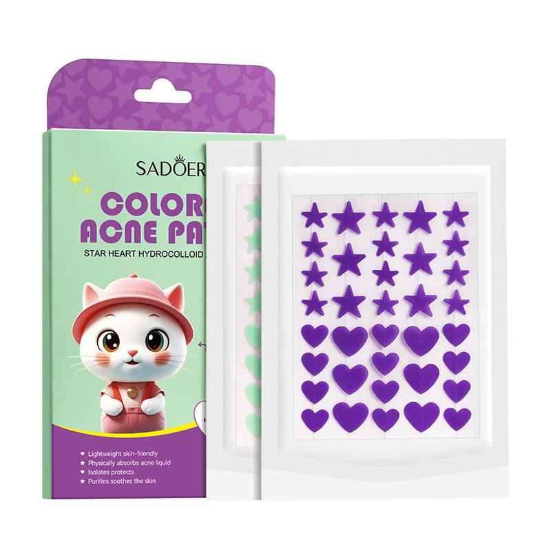 

Звездообразный гидроколлоидный пластырь от акне, противовоспалительный и антибактериальный.