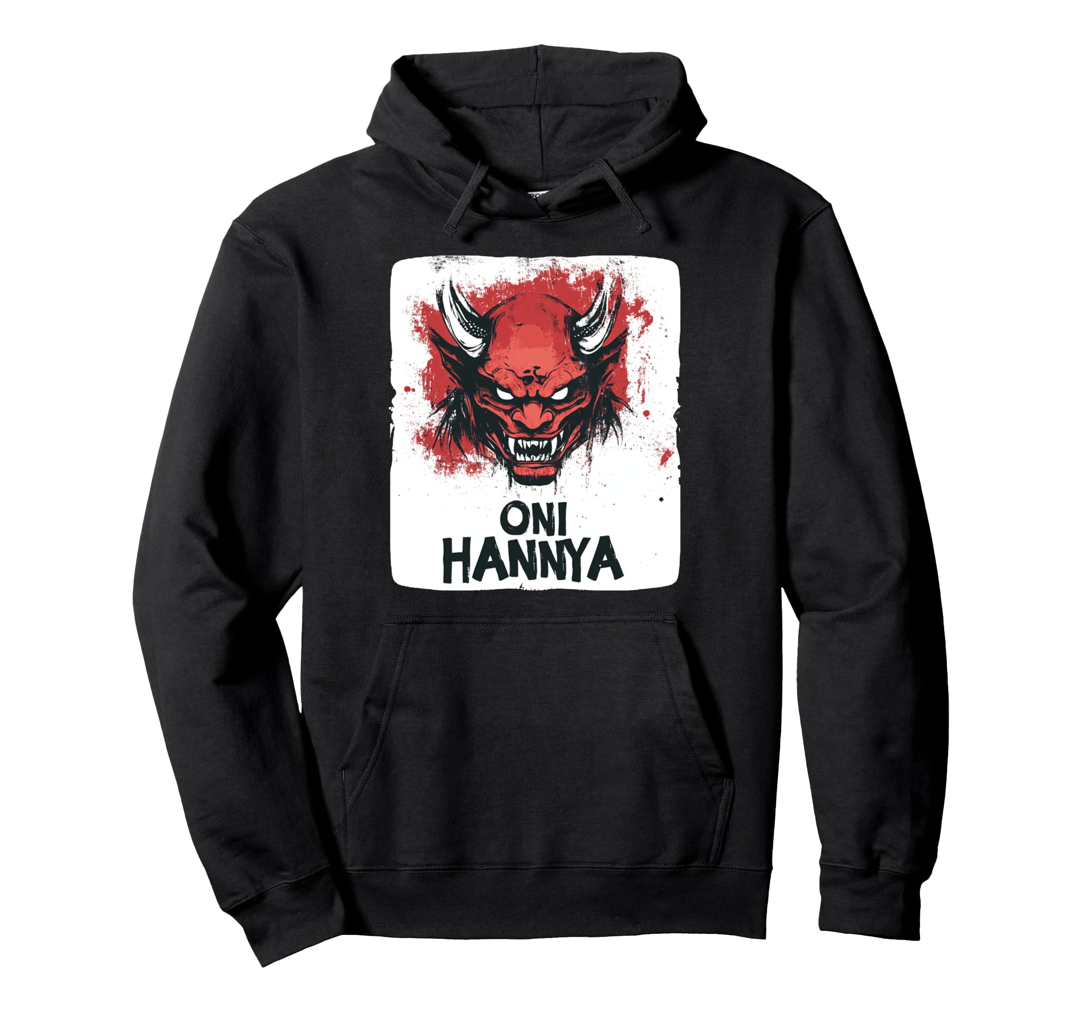 Terrifying Demon Hannya Mask, Bold Soul Costume Hoodie