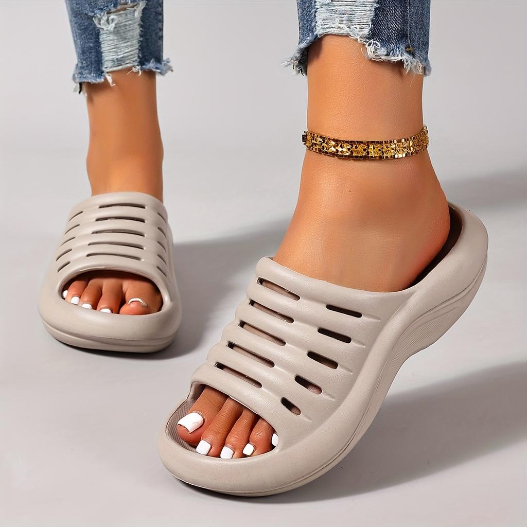 Thick-Soled EVA Slippers - Lightweight Minimalist Design with Soft Non-Slip Sole & Cloud-Like Cushioning, Hand Wash/Dry Clean, Open Toe Design