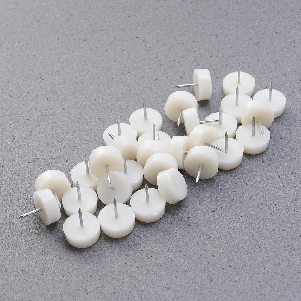30Pcs 10x20mm Heavy Duty Iron and Plastic Sofa Tacks for Upholstery Furniture Height Adjustment Decorative Nail Fasteners