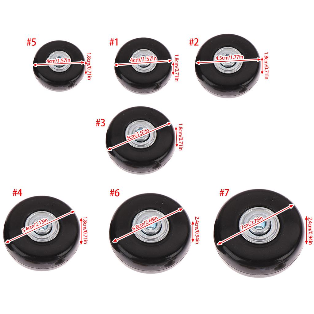 Luggage Replacement Wheels Silent Designs Easy Installation Suitcase Repair Wheel Easy to Use for Frequent Travelers