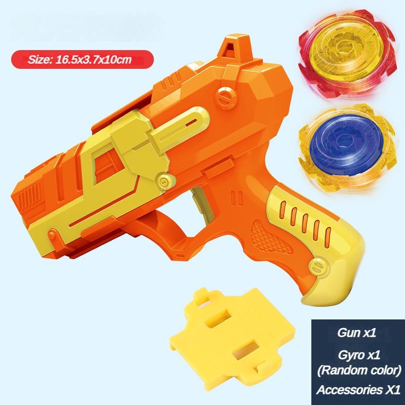Glowing Gyro-launching Pistol Funny Long-lasting Dual Mode Flashing Spinning Top Outdoor Play With Friends Toys for Boy Gifts