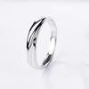 Couple Rings Adjustable Open Promise Valentines Day Gift