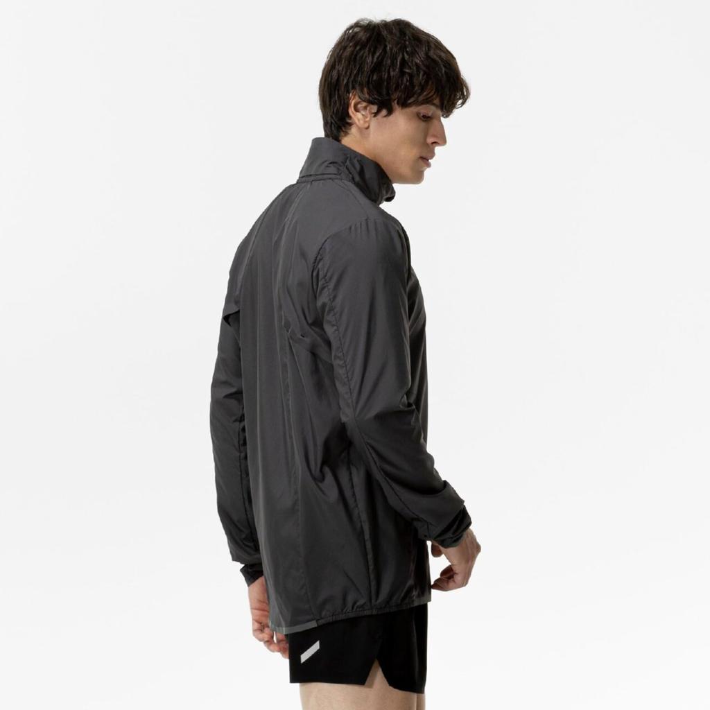 Mizuno Laufbekleidung Premium Packbare Wasserabweisende Schwarze Jacke, J2MEC000, Herren,