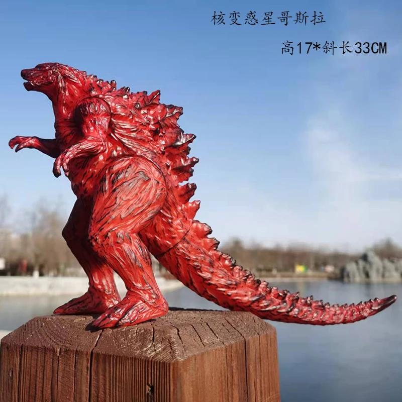 Big Red Lotus Godzilla Destoroyah Hedorah Mechanical Space Godzilla VS King Kong Kidora Soft Rubber Monster modei Toy kid gift