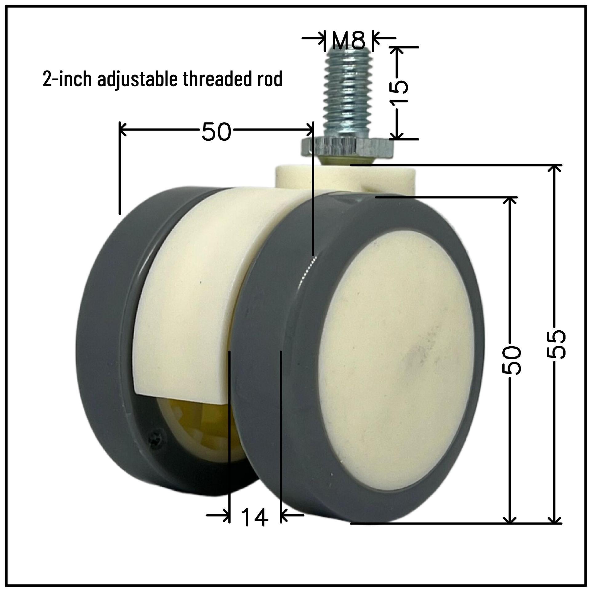 

2.5 Swivel Caster Wheels for Furniture, Wheelchairs, Medical & Beauty Equipment