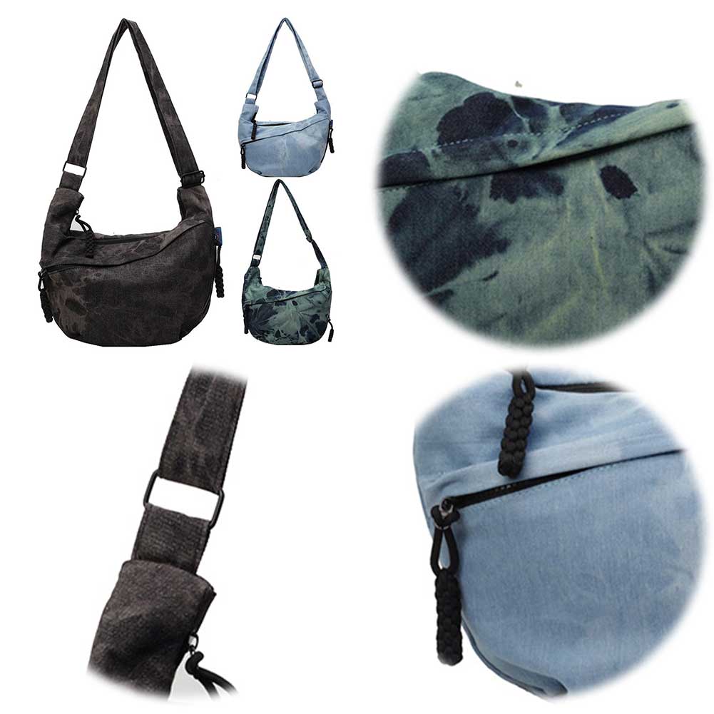 

Women Canvas Stylish Dumpling Bag Multi-pockets Crescent Crossbody Bag Adjustable Strap Daily Messenger Bag Simple Satchel Bag