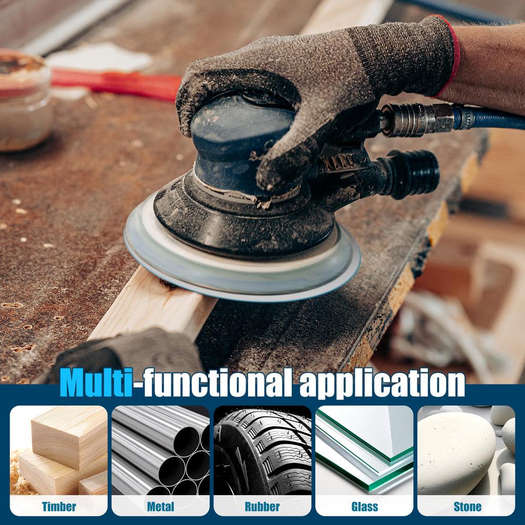 100Pcs Sanding Discs Set 5" 125mm 8 Hole Hook & Loop Sanding Sheets 60-320 Grits Anti Blocking Sanding Disc for Wood Metal Glass