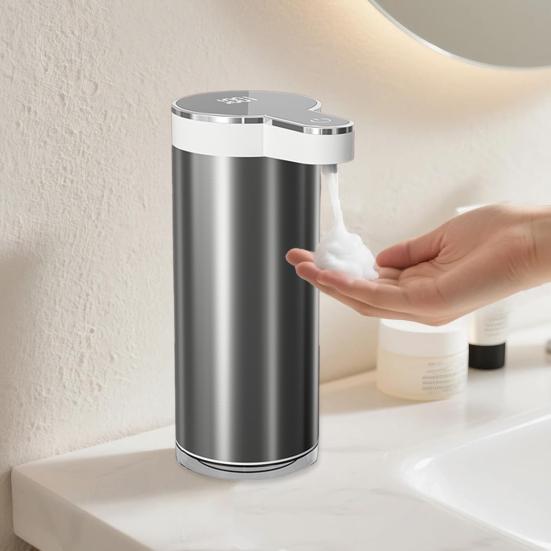 Touchless Automatic Soap Dispenser 4-Level Adjustable Rechargeable Sensor Pump Stainless Steel Bathroom Liquid Soap Dispenser