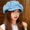 Cloud Retro Bow Beret Japanese Newsboy Cap Trendy Octagonal Cap  Streetwear