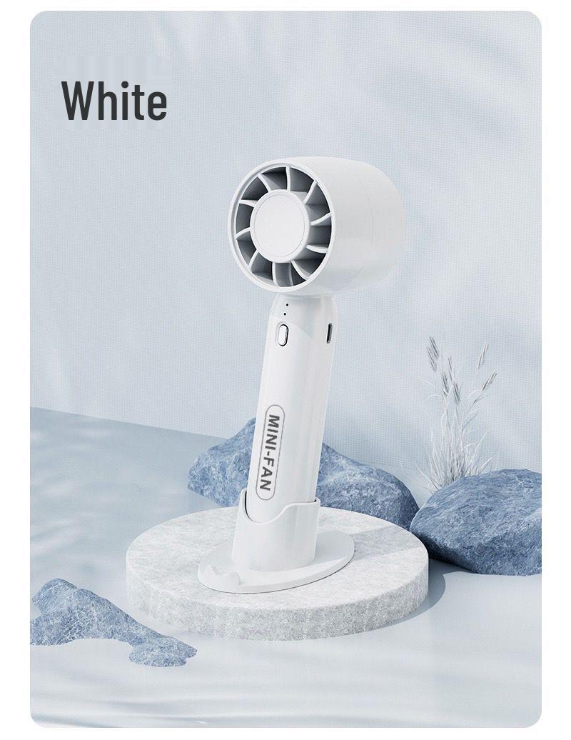 T10 Portable Mini Fan: Silent Handheld & Desktop with 3-Speed, USB Rechargeable, New Color Box 2 cm