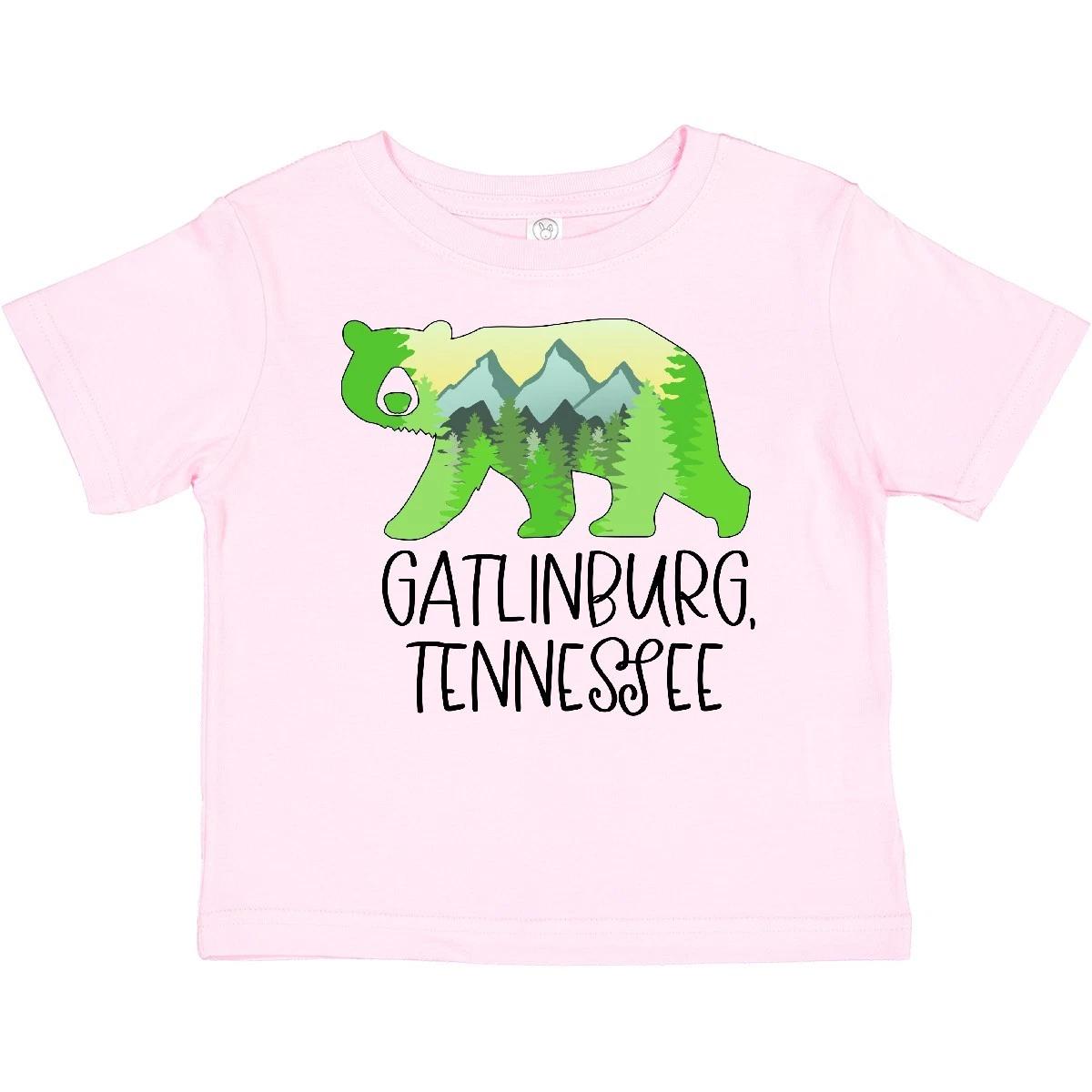 Inktastic Gatlinburg, Tennessee- Mountains And Bear Shape Baby T-Shirt State 150