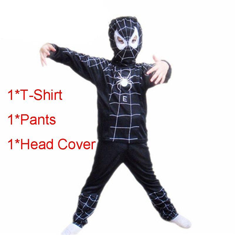 Breathable And Comfortable Kids Halloween Superman Bat Spider Man Cosplay Outfit