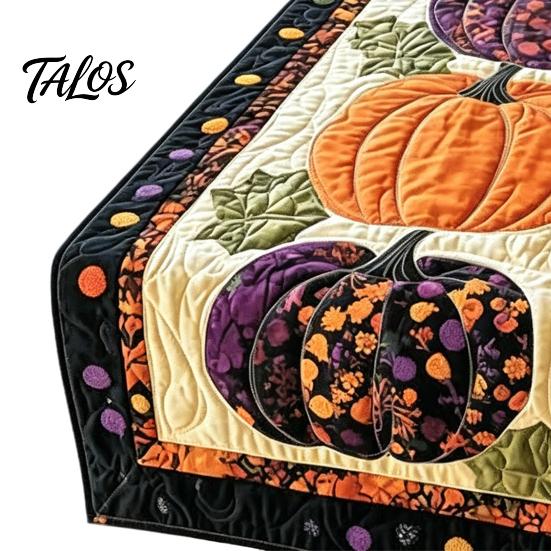 Decoración de Mesa de Comedor de Otoño Camino de Mesa de Otoño, Calabaza Acolchada Suministros Rústicos para Fiesta de la Cosecha Cubierta de Granja para Halloween, Café Resistente al Calor