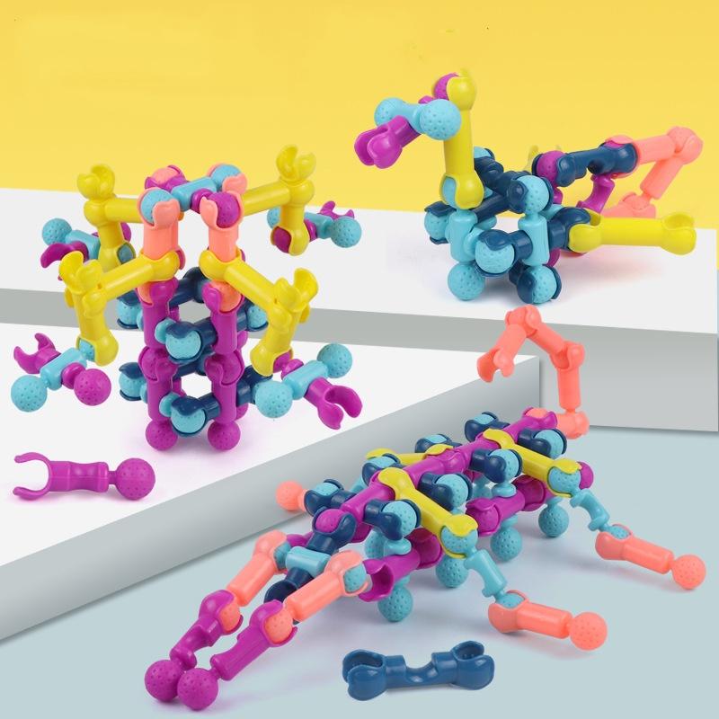 Versatile Structure Puzzle Set Toys Assembled Skeleton Building Blocks DIY Kids Multifunctional Multi-style Building Blocks Toys