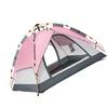 Camping Tent Oxford Cloth Automatic Pop Up Waterproof Double Layer Family Tent for Hiking Traveling Backpacking Pink