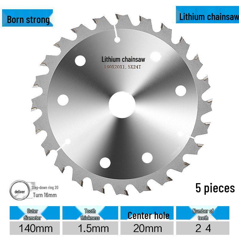 Lithium Electric Woodworking Saw Blades - 4", 5", 5.5", 6.5" Alloy Blades for Wood Cutting.