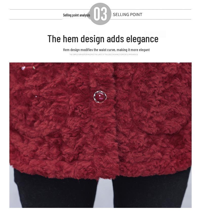 Mom's Petite Fur-Lined Cotton Jacket for Women - Autumn/Winter 2025