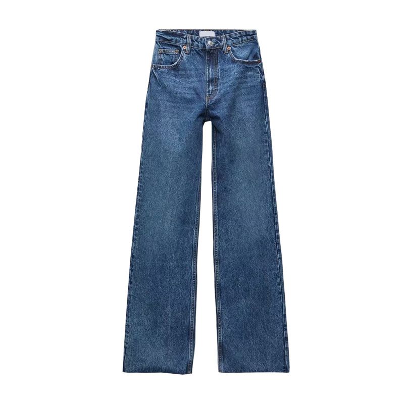 Autumn Commute Leisure High Waist Straight-Leg Wide-Leg Pants