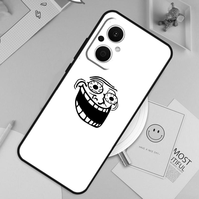 Troll Face Meme For OPPO Reno 4 5 6 7 8 Lite 10 Pro Reno 8T 4Z 5Z OPPO Find X3 Lite X2 Neo X6 X5 Pro Case