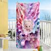 Labubu Customize Text Beach Towel High Absorbency & Quick-Dry Portable for SwimmingBeachCamping Travel Beach AccessoriesGym