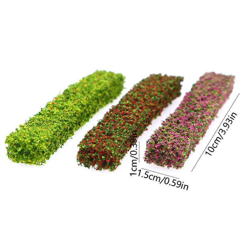 3Pcs/Set Dollhouse Miniature Accessories Simulation Mini Shrub Strips Model Toys