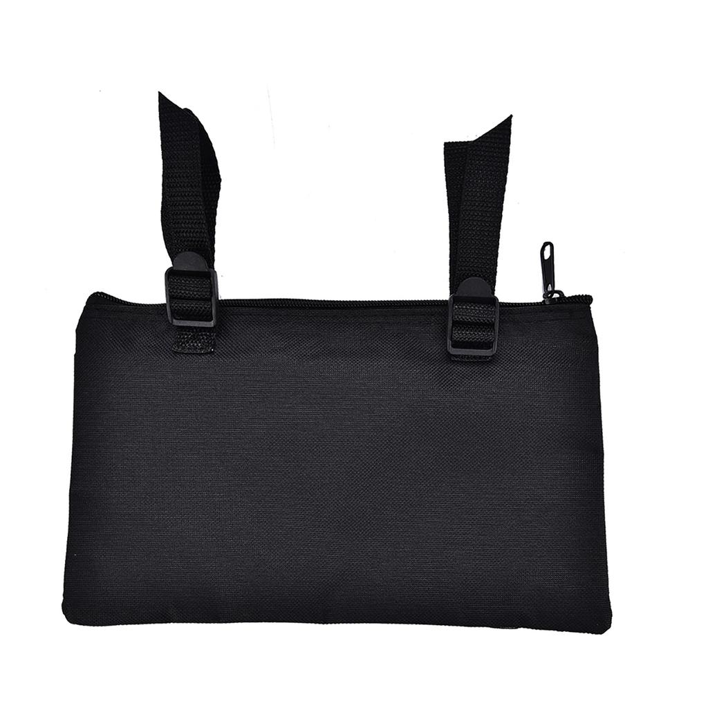 Waterproof Mobility Scooter Armrest Bag Wheelchair Shopping Travel Storage Bag Black