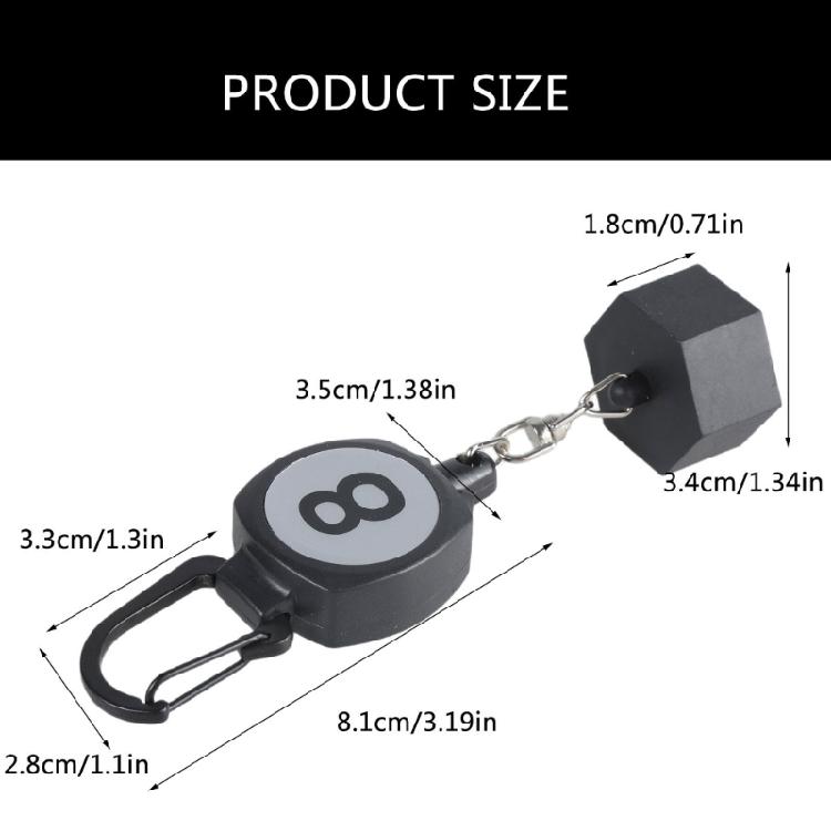 Retractable Billiards Snooker Pool Cue Chalks Holder  Pocket Tool Pool Chalks Holder with Retractable Buckle Enduring