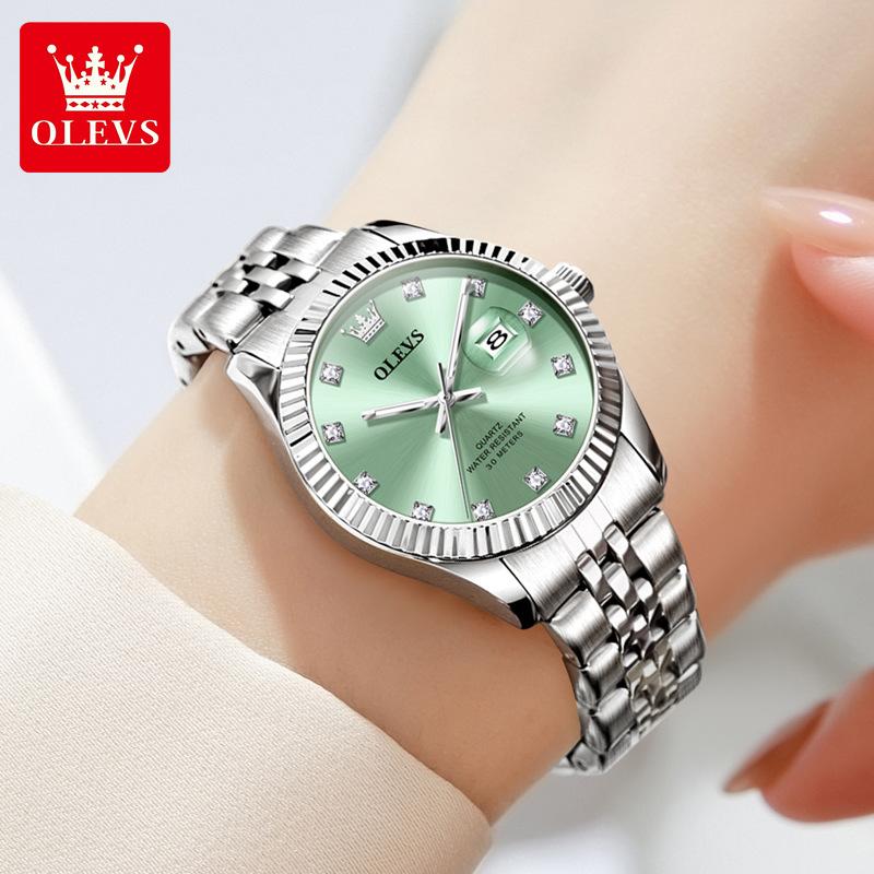OLEVS Elegant Ladies Watch Luminous Waterproof Date Wristwatch For Woman Quartz Women's Watches