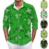 Camisa de manga larga con estampado suelto para hombre, cárdigan, camisa de playa, novedad de verano