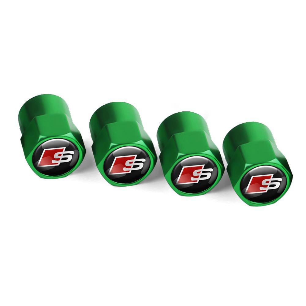 4Pcs Car Accessories 3D Metal Wheel Tire Valve Caps Auto Accessories For Audi S A4 B8 8P A3 A5 A6 C7 A1 A7 A8 Q2 Q3 Q5 Q7 Q8 TT