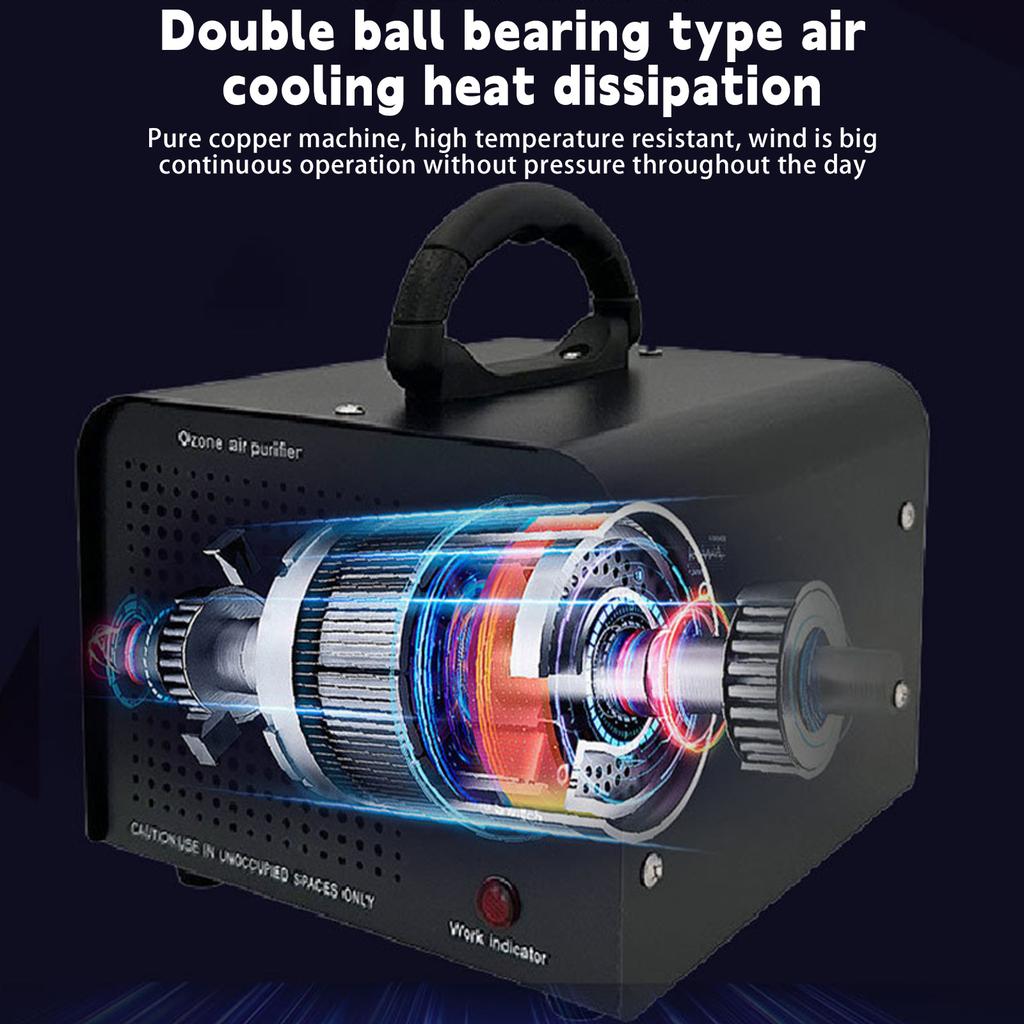 10000mg Ozone Generator, Commercial Ozone Machine Deodorizer, Large Capacity O3 Ion Purifier Deodorizer, Portable , Suitable For Car, Home,