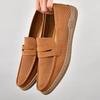 Fashion Genuine Leather Men's Loafers Handmade Men Slip on Shoes Walking Moccasins Casual Male Work Flats Breathable Male Business Shoes
