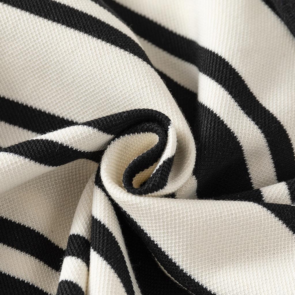 Spring and Autumn Children's POLO Sweater New Long Sleeve Lapel Boys Striped Sweater Baby Foreign Top Children's Clothing