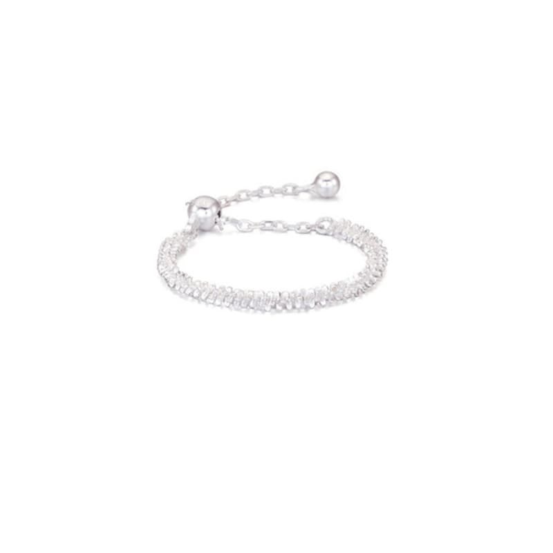 eenie beenie silver twinkle chain ring (adjustable size)