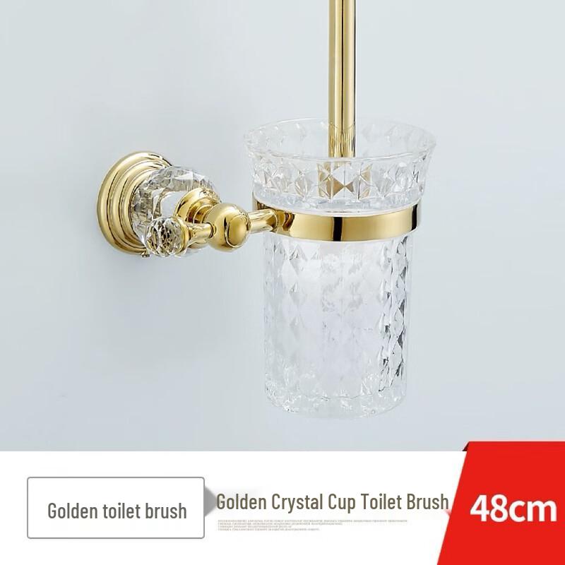 Настенный держатель для туалетного ершика Crystal Gold