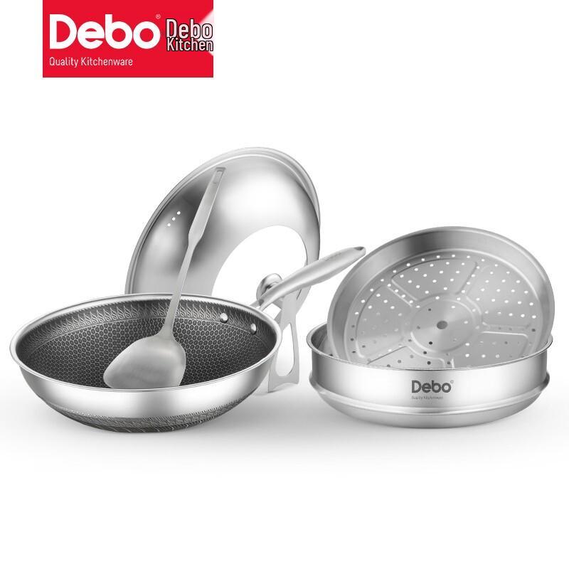 Debo 316 Stainless Steel Double Honeycomb Non-stick Frying Wok