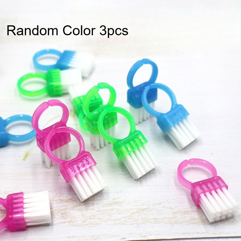 

3/5 шт. Мини-щеточки-кольца - Компактные и портативные инструменты для чистки пальцев и ногтей, Прочные пластиковые щетинки для удаления пыли, мусора, грязи