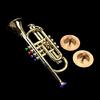 Golden Music Educational Children Trumpet Kids Trumpet Plastic for W/ 4 Colored