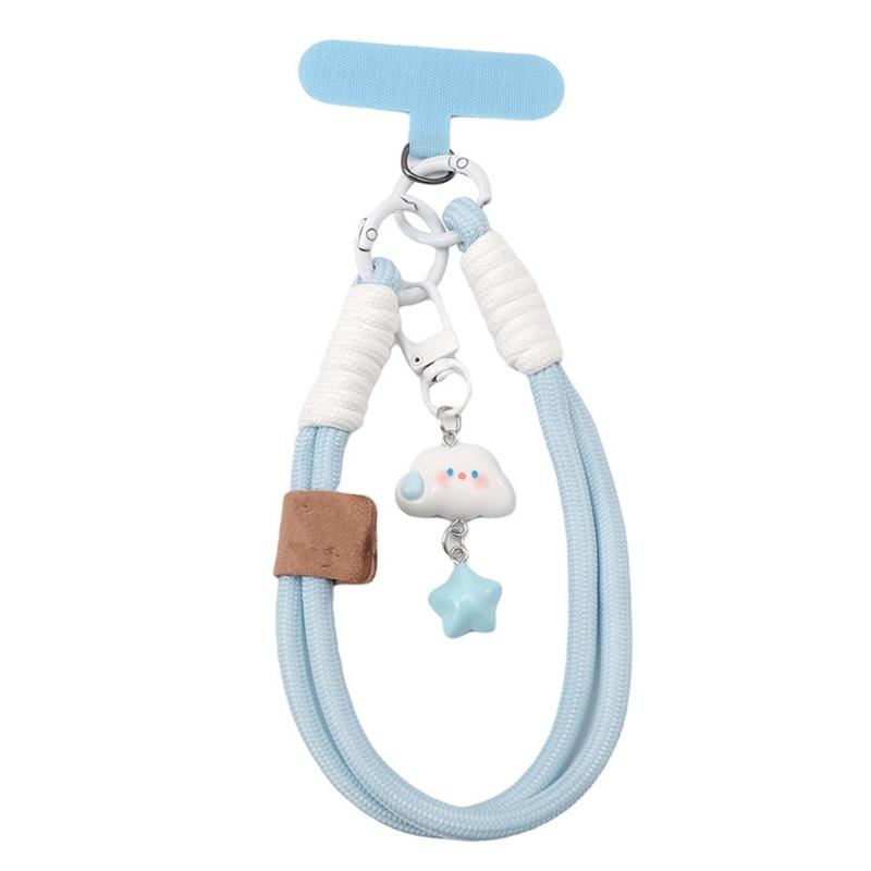 Strong Metal Carabiner Keychain with Polyester Braided Color Block Designs Two Tone Key Rings for Key Accessories