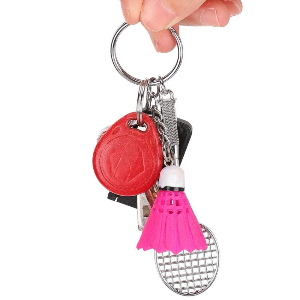 6pcs Compact Size Badminton Keychain Lightweight Material Bag Pendant Decoration  For Daily Carry