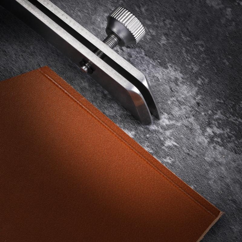 Adjustable Stainless Steel Leather Edge Press for Vegetable Tanned Leather Edge Crease Making Tool