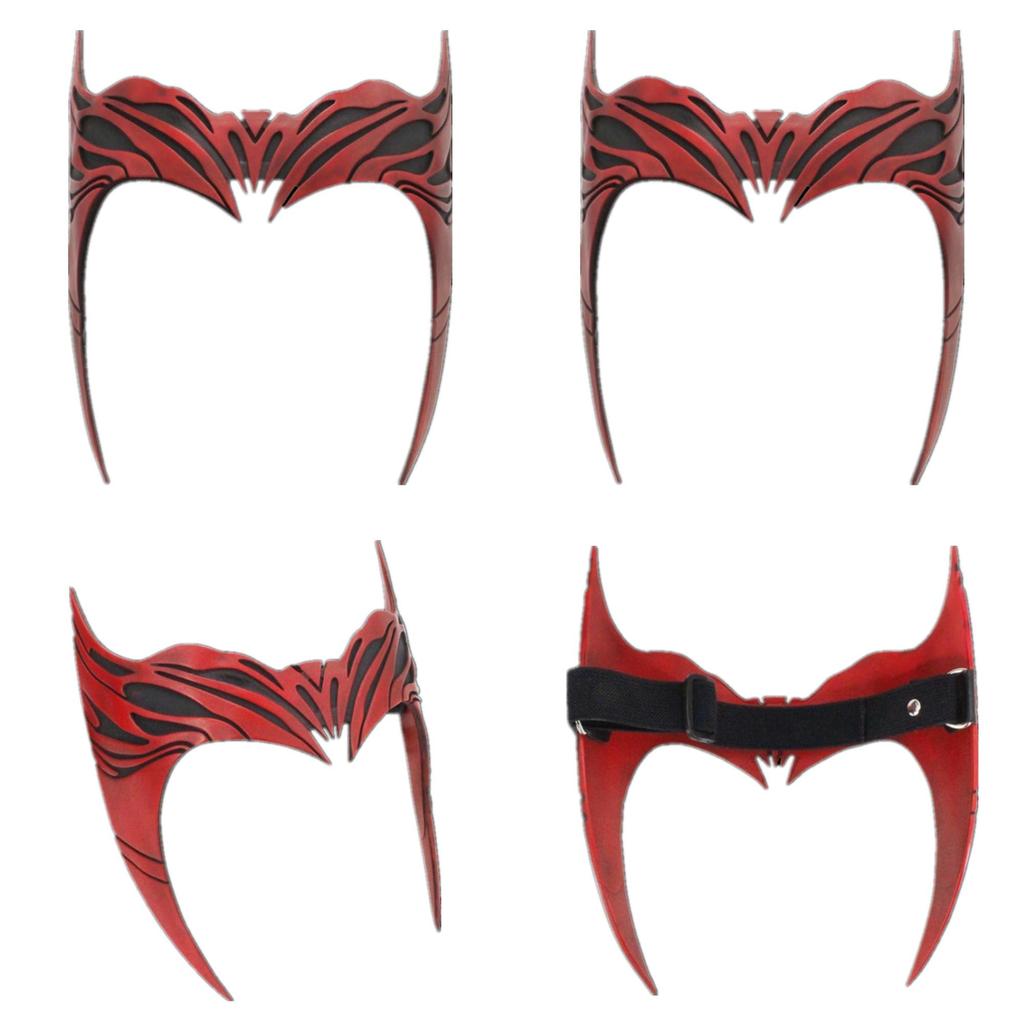 Stunning Wandavision Mask For Halloween Featuring Adorable Visions And Scarlet Witch Design